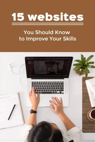 class, course, education, Websites To Improve Your Skills Pinterest Post Template